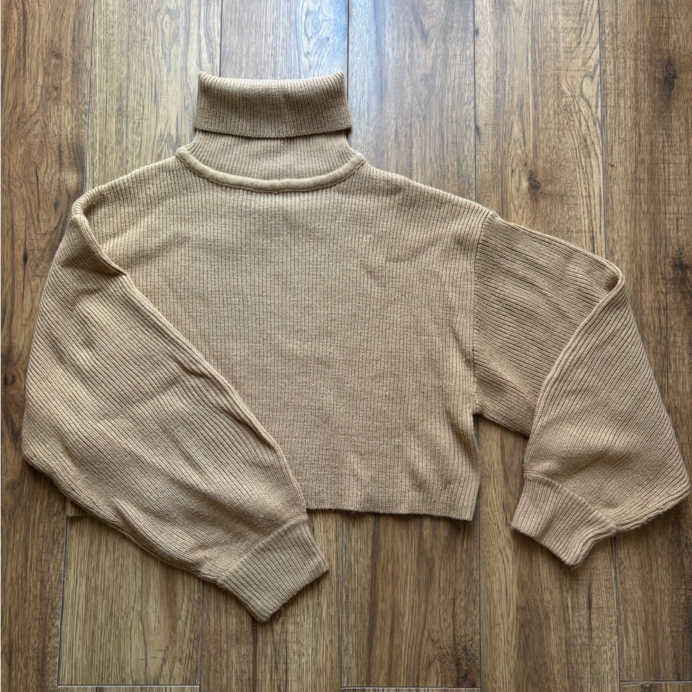 H&M Camel Cowl Neck Sweater